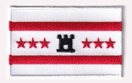 Drenthe flag patch, 6.5 x 4 cm size.