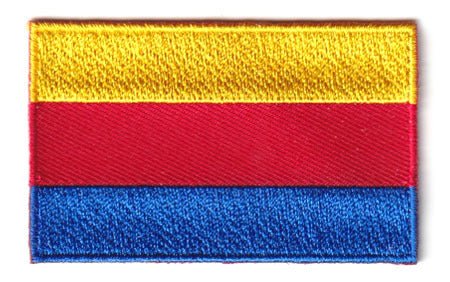 Noord-Holland flag patch, 6.5 x 4 cm, yellow-red-blue design.
