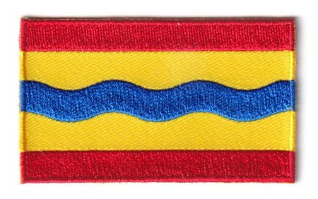 Overijssel flag patch, 6.5 x 4 cm.