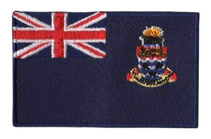 Cayman Islands flag patch with British Union Jack and coat of arms.