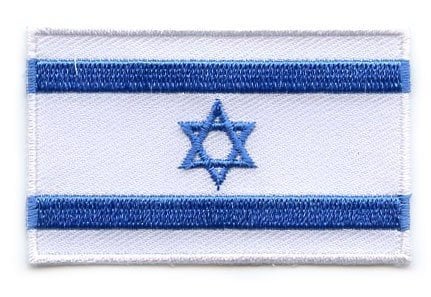 Israel Flag Military Embroidered Patch, Velcro
