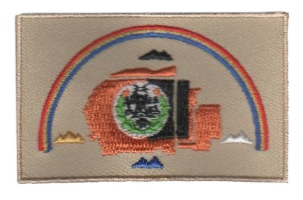 Navajo Nation flag patch featuring sacred mountains and tribal seal.