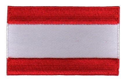 Tahiti flag patch, 6.5 x 4 cm, red and white design.