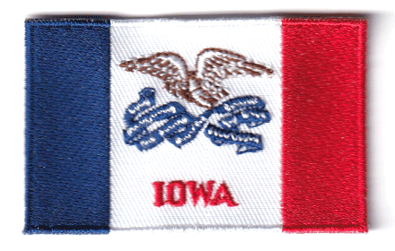 Iowa flag patch - BACKPACKFLAGS.COM