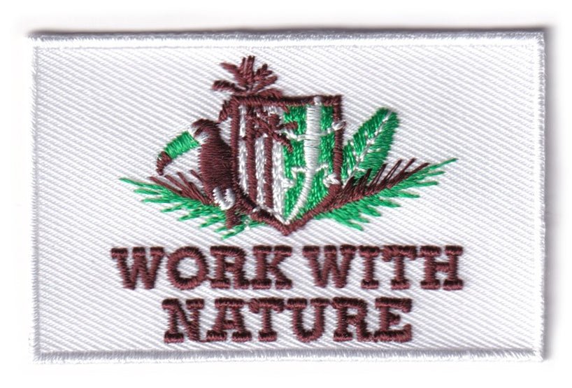 Work with nature flag patch - BACKPACKFLAGS.COM