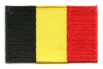 Aufnäher mit belgischer Flagge