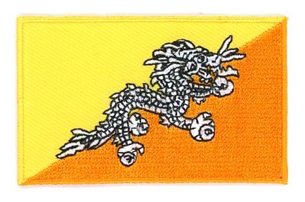 Bhutan-Flaggenaufnäher