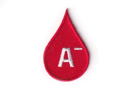 Blood Type A negative (A-) patch - BACKPACKFLAGS.COM