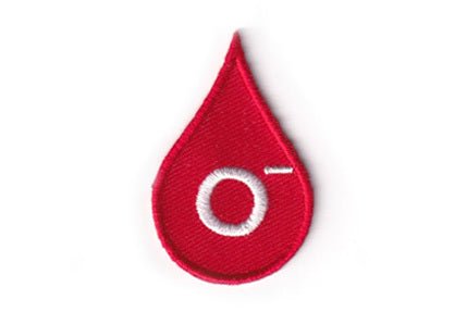 Blood Type O negative (O-) patch - BACKPACKFLAGS.COM