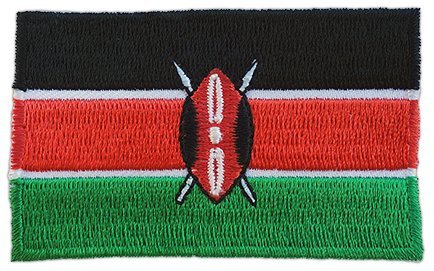Kenya flag patch - BACKPACKFLAGS.COM