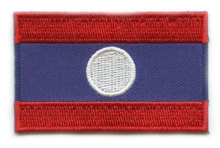 Laos flag patch - BACKPACKFLAGS.COM