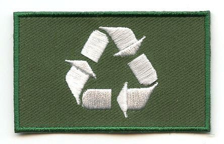 Recycle flag patch - BACKPACKFLAGS.COM